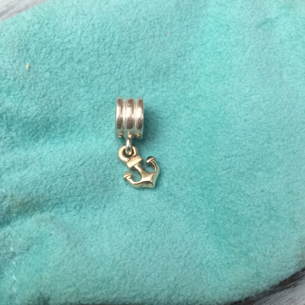 Authentic Pandora Gold and Silver Anchor